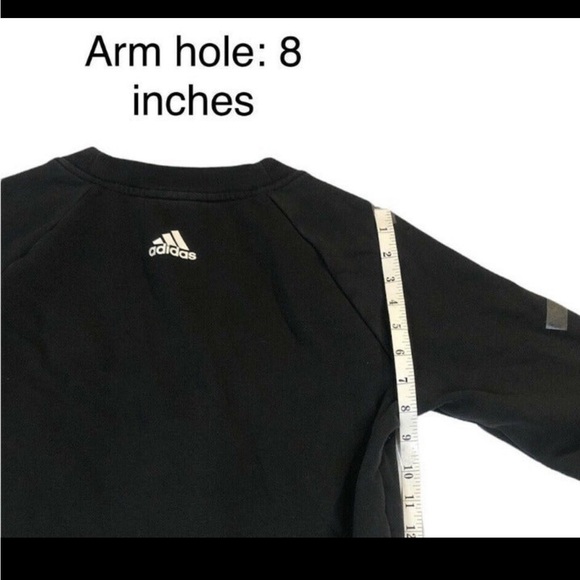 Adidas Est. 1949 Herzogenaurach Sweatshirt Crew Neck Pullover Women Black Small - Picture 11 of 11